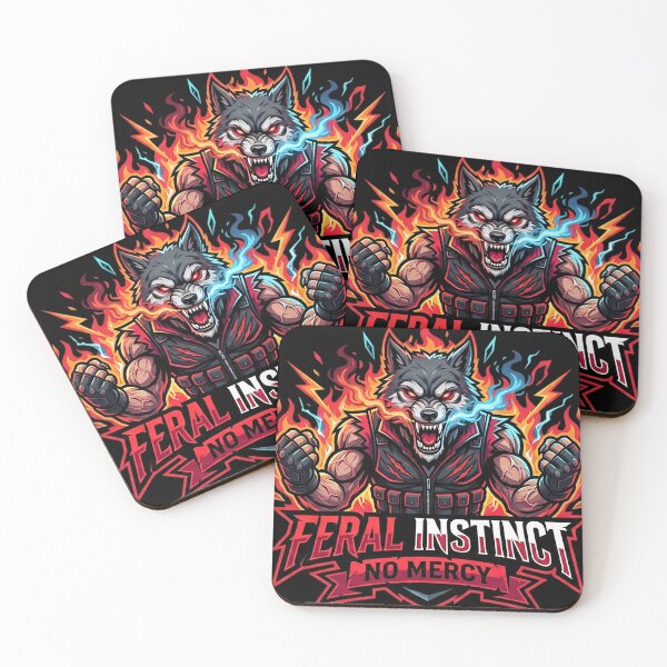 Item preview, Feral Instinct – No Mercy Wolf Warrior designed and sold by SoulenCify.