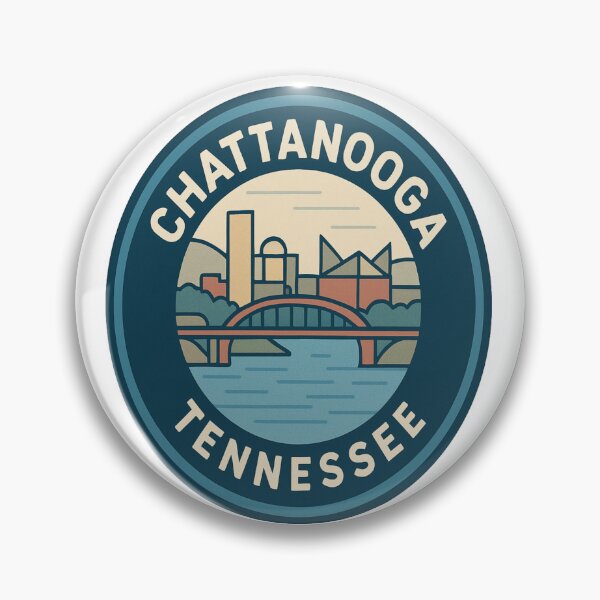 Item preview, Chattanooga Riverfront Retro | Vintage Tennessee Cityscape Travel Art designed and sold by Globalcitytees.