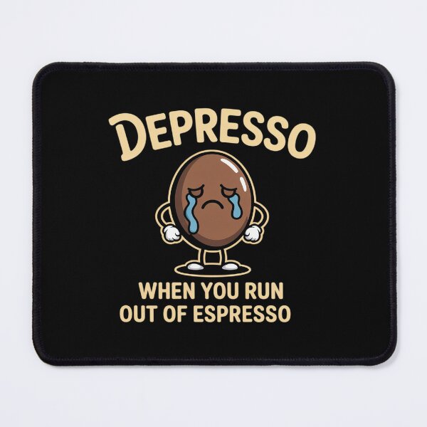 Item preview, Depresso Coffee Bean Caffeine Addict Graphic designed and sold by skanderio.