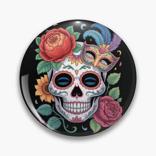 Item preview, Dia De Los Muertos Sugar Skull Flower Day The Dead designed and sold by skanderio.