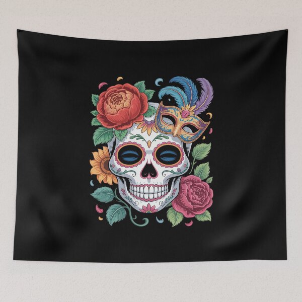 Item preview, Dia De Los Muertos Sugar Skull Flower Day The Dead designed and sold by skanderio.