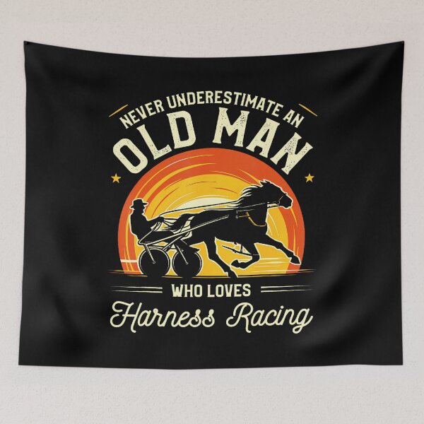 Item preview, Never Underestimate An Old Man Who Loves Harness Racing designed and sold by elihletoriong.