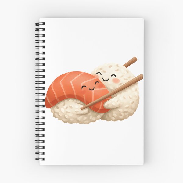 Item preview, Cute Nigiri Salmon and Rice Best Friends Art designed and sold by MANA-Goods.