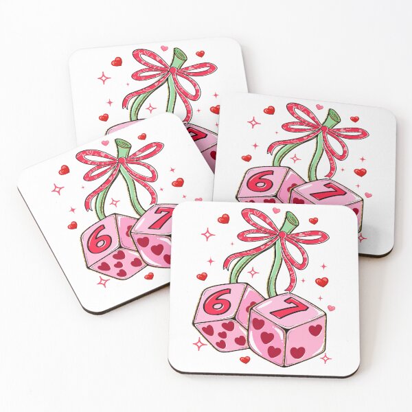 Item preview, Couquette Dice Six Seven Valentine, Be Mine , Cupid Love, Kiss me designed and sold by vintagearttee.