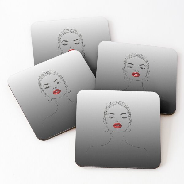 Item preview, Red Infusion: Minimalist Line Art of a Beautiful Woman designed and sold by shaang.