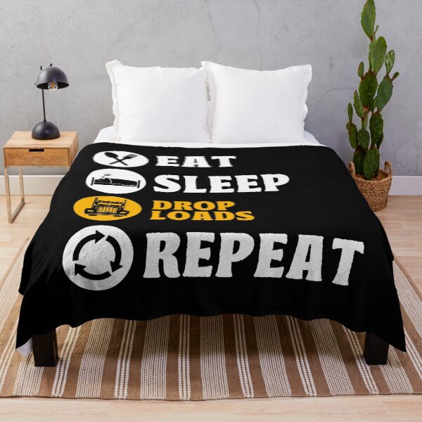 Item preview, Eat Sleep Drop Loads Repeat Trucking Truckers Truck Drivers designed and sold by PaulaStokes2.