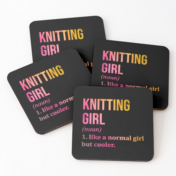 Item preview, Knitting Girl Definition In Watercolor designed and sold by pfanodlnazb.
