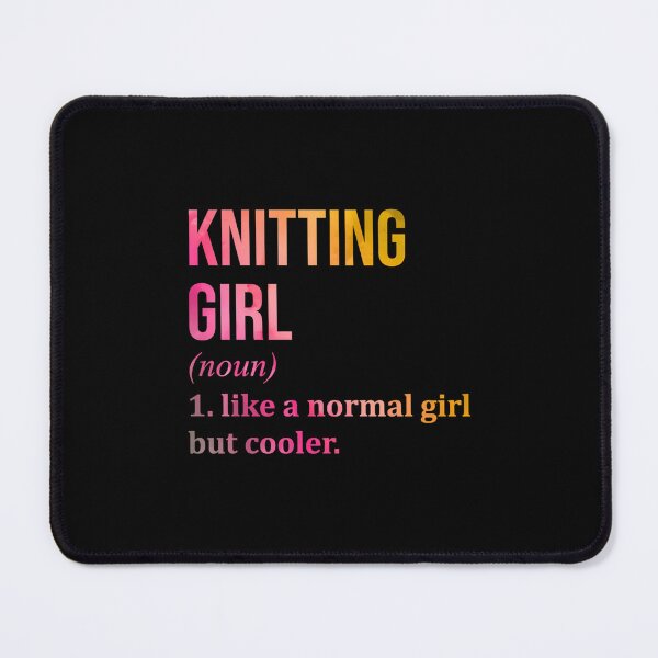 Item preview, Knitting Girl Definition In Watercolor designed and sold by pfanodlnazb.
