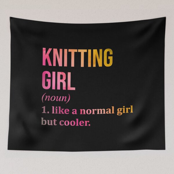 Item preview, Knitting Girl Definition In Watercolor designed and sold by pfanodlnazb.