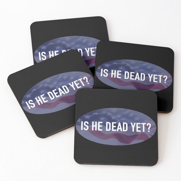 Item preview, Is He Dead Yet - Anti-Trump USA Flag Oval designed and sold by PixVib.