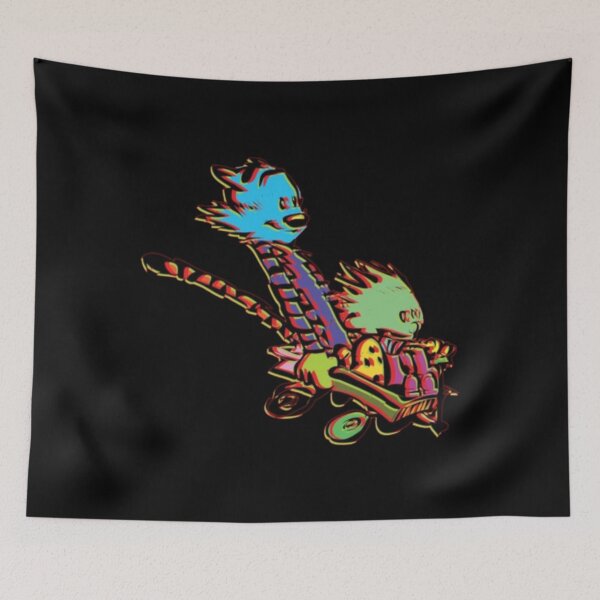 Item preview, Calvin and Hobbes Trippy Rainbow Wagon  designed and sold by roofvirgeli.