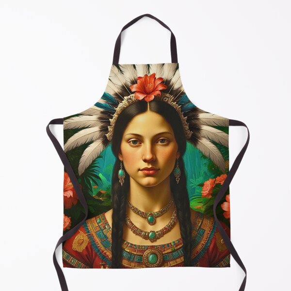 Item preview, The Roja Lisa - A Portrait from a Mesoamerican inspired Renaissance designed and sold by TheOuroborean.