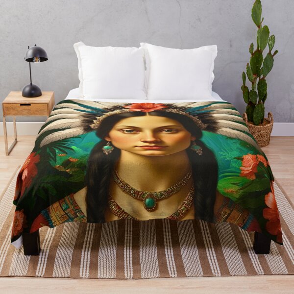 Item preview, The Roja Lisa - A Portrait from a Mesoamerican inspired Renaissance designed and sold by TheOuroborean.