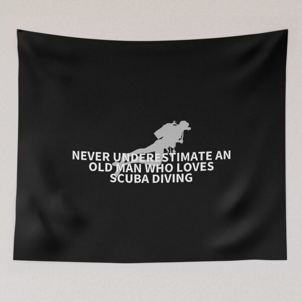 Item preview, Never Underestimate An Old Man Who Loves Scuba Diving designed and sold by prabuniard.