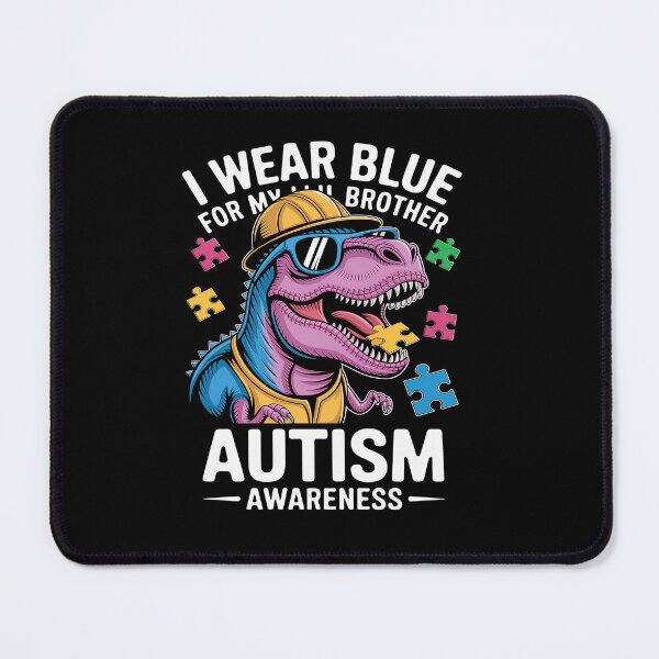 Item preview, I Wear Blue For My Lil Brother Autism Awareness Dinosaur designed and sold by KonopikaaArt.