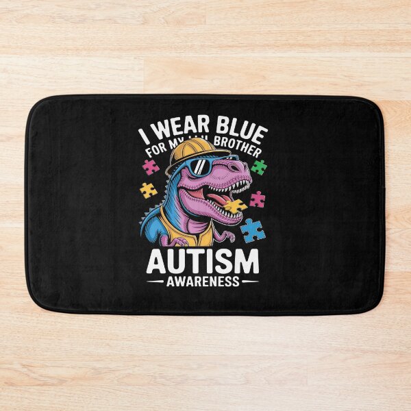 Item preview, I Wear Blue For My Lil Brother Autism Awareness Dinosaur designed and sold by KonopikaaArt.