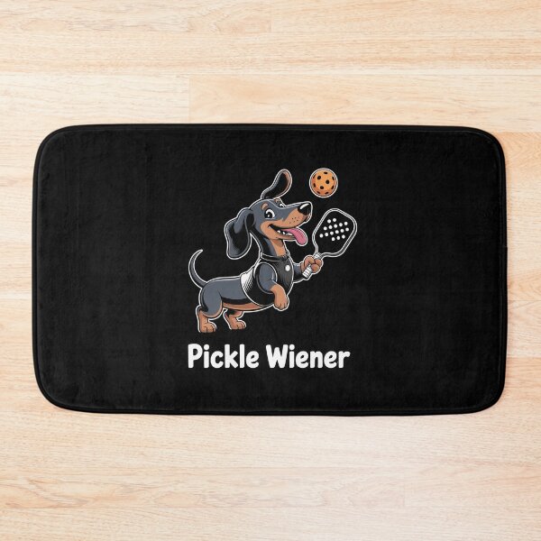 Item preview, Dog Playing Pickleball Pickle Wiener Dog Dachshund designed and sold by imsamaharem.