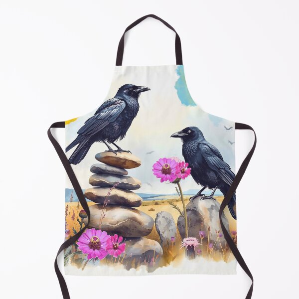 Item preview, Two Crows on Rock Cairns designed and sold by Modern-Tropical.
