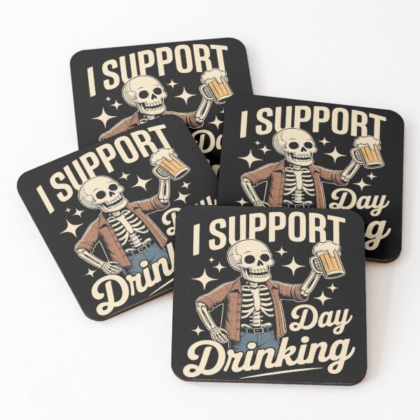 Item preview, Funny Skeleton Day Drinking Support Beer designed and sold by trinfhri.