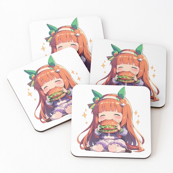 Item preview, Silence Suzuka Uma Musume Pretty Derby Anime Girl Chibi Kawaii Burger Starry Joy designed and sold by mildaclairmo.