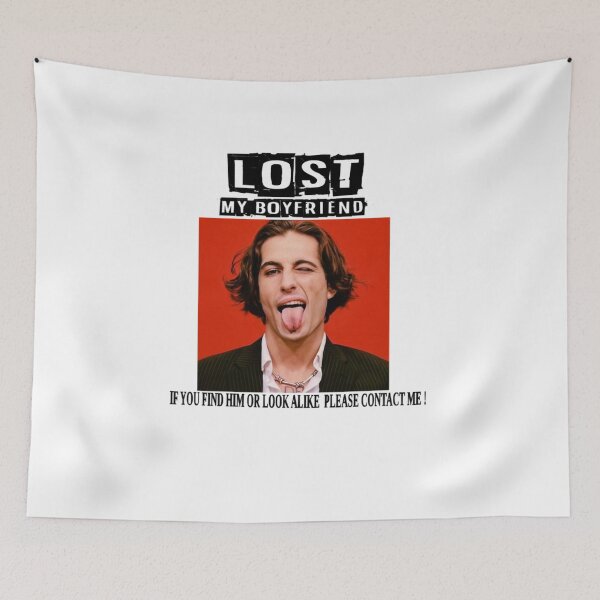 Item preview, Damiano David Lost Boyfriend Funny Meme - Missing Poster Art designed and sold by AidanToma.