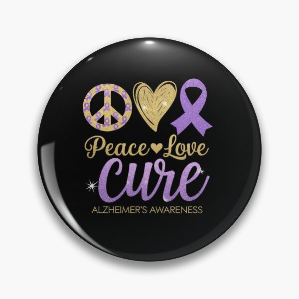 Item preview, Peace Love Cure Alzheimer's Awareness designed and sold by KonopikaaArt.