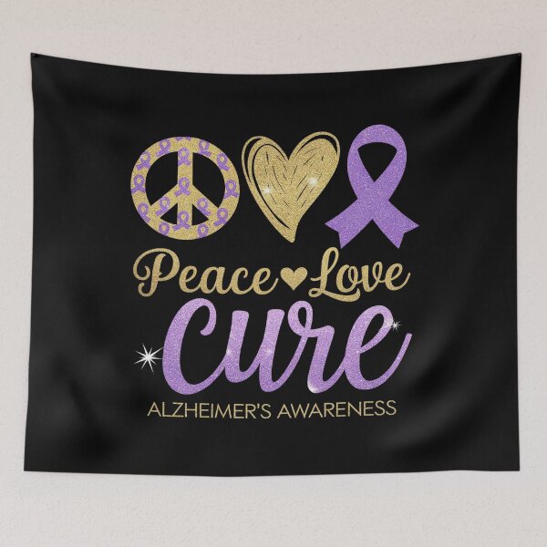 Item preview, Peace Love Cure Alzheimer's Awareness designed and sold by KonopikaaArt.