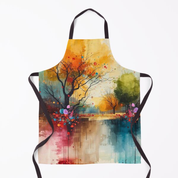 Item preview, Landscape with Mirrored Trees Painting designed and sold by Modern-Tropical.