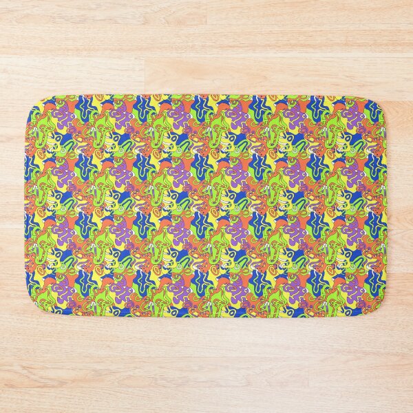 Item preview, Abstract Neon Doodle Maze Pattern designed and sold by AleksaDesignMTL.