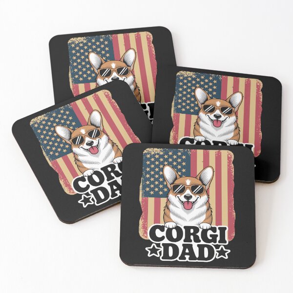 Item preview, USA Flag Corgi Dad Fathers Day designed and sold by KonopikaaArt.