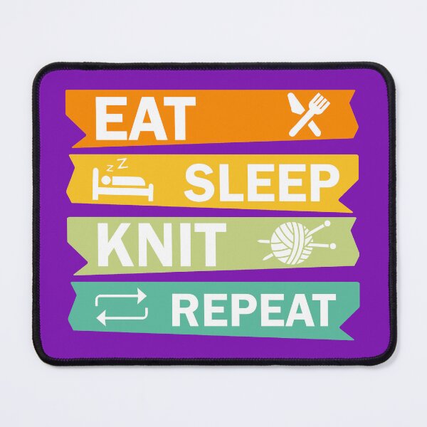 Item preview, Eat Sleep Knit Repeat. Knitter's Gift. Knitter's Quote.  Knitting Quote. designed and sold by DesignHouse07.