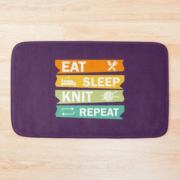 Item preview, Eat Sleep Knit Repeat. Knitter's Gift. Knitter's Quote.  Knitting Quote. designed and sold by DesignHouse07.