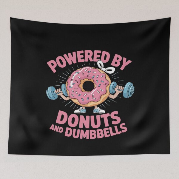 Item preview, Donuts & Dumbbells Cheat Day Fitness Graphic designed and sold by Slwankol.