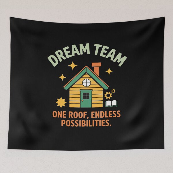 Item preview, Dream Team One Roof Endless Possibilities Print designed and sold by Slwankol.