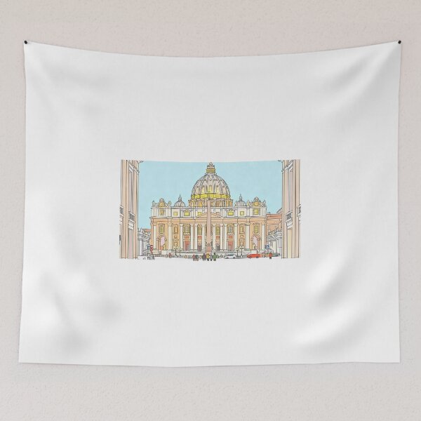 Item preview, Vatican City Travel Poster — Vintage Rome Landmark Art designed and sold by ManikRaja.