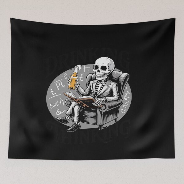Item preview, Drinking Thinking Mathematics with Bottle Halloween Humor designed and sold by genkihikki.
