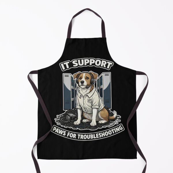 Item preview, IT Support Mixed Breed Dog - Paws for Troubleshooting Funny Tech Humor designed and sold by Pulse & Paws | Pop Culture Tees and Stickers.