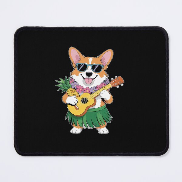 Item preview, Hawaiian Corgi Dog & Pineapple Ukulele Summer Vacation designed and sold by Rrettgison.