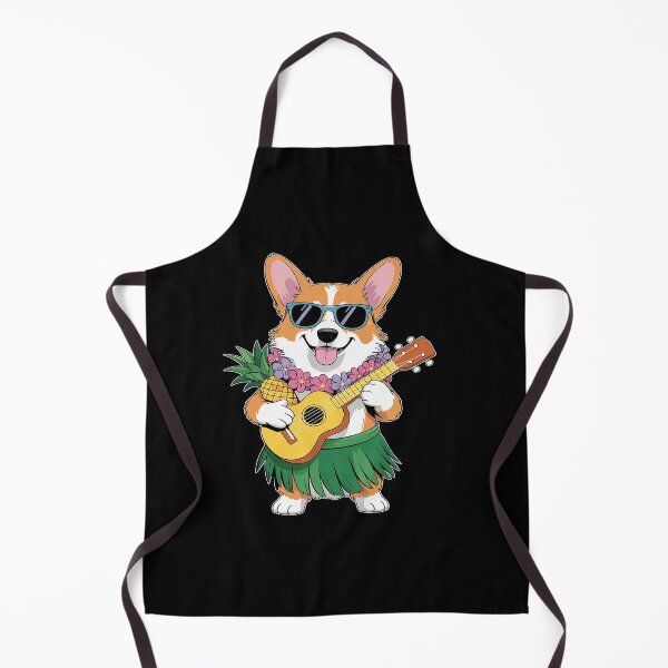Item preview, Hawaiian Corgi Dog & Pineapple Ukulele Summer Vacation designed and sold by Rrettgison.