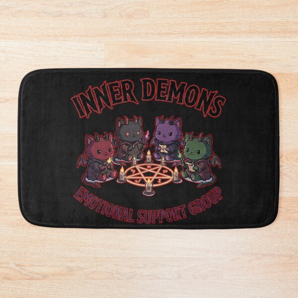 Item preview, Inner Demons Emotional Support Group - Funny Occult Cat Mental Health Art designed and sold by AdyKurniawan.