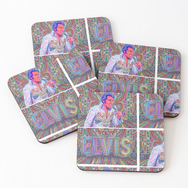Item preview, Bejeweled Neon Elvis Design designed and sold by MattBStickers.