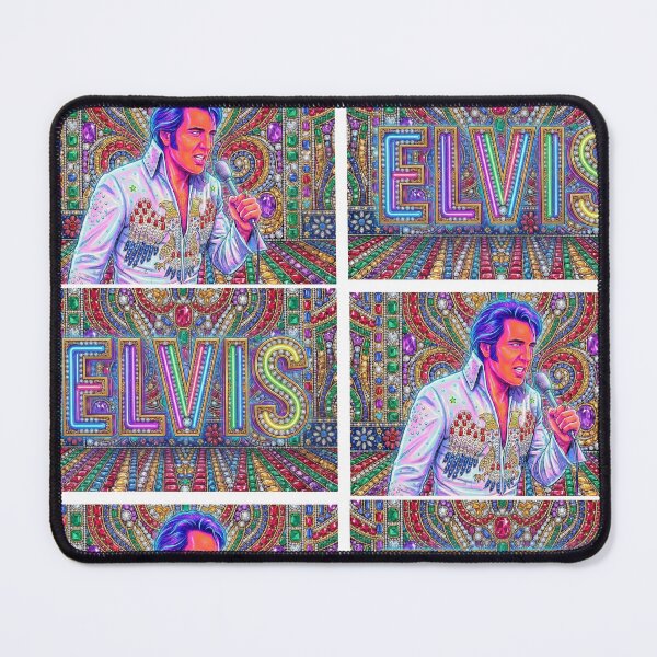 Item preview, Bejeweled Neon Elvis Design designed and sold by MattBStickers.