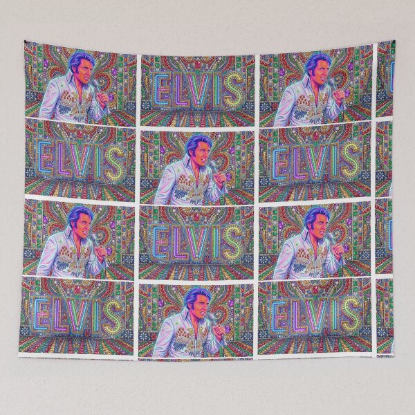 Item preview, Bejeweled Neon Elvis Design designed and sold by MattBStickers.