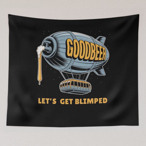 Item preview, GoodBeer Blimp - Aerial Beer Keg designed and sold by Snark Town Tees.