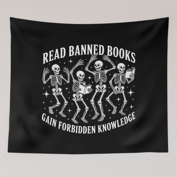 Item preview, Skeleton Read Banned Books Gain Forbidden Knowledge designed and sold by jayeshainch.