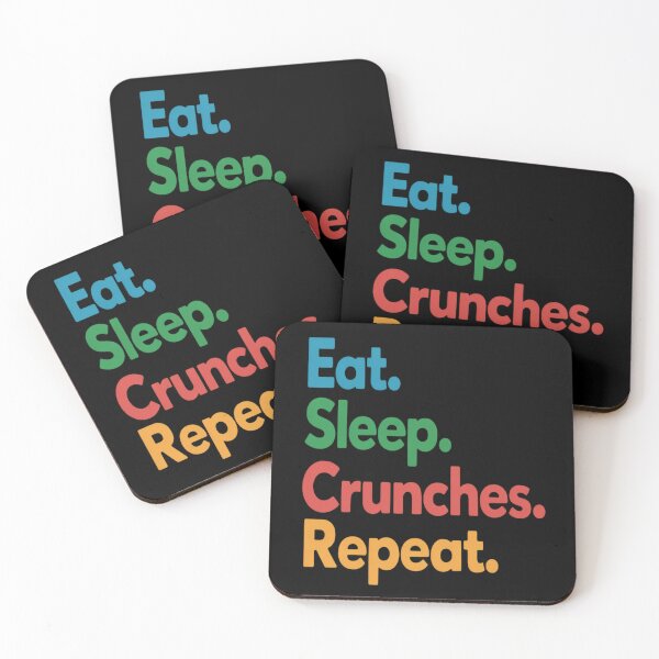 Item preview, Eat Sleep Crunches Repeat for Gym Rats and Exercise Lovers designed and sold by genkihikki.