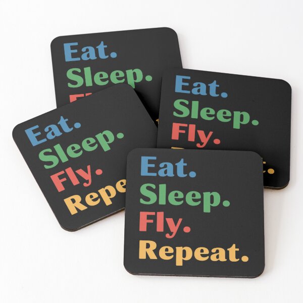 Item preview, Eat Sleep Fly Repeat - Travellers, Pilots & Aviation Lovers designed and sold by genkihikki.