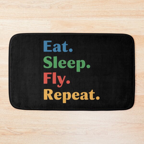 Item preview, Eat Sleep Fly Repeat - Travellers, Pilots & Aviation Lovers designed and sold by genkihikki.