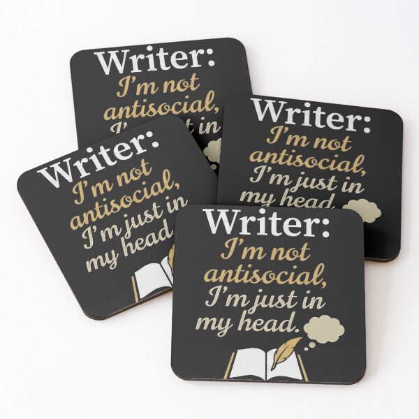 Item preview, Writer I'm Not Antisocial I'm Just In My Head - Funny Author Introvert Art designed and sold by AdyKurniawan.