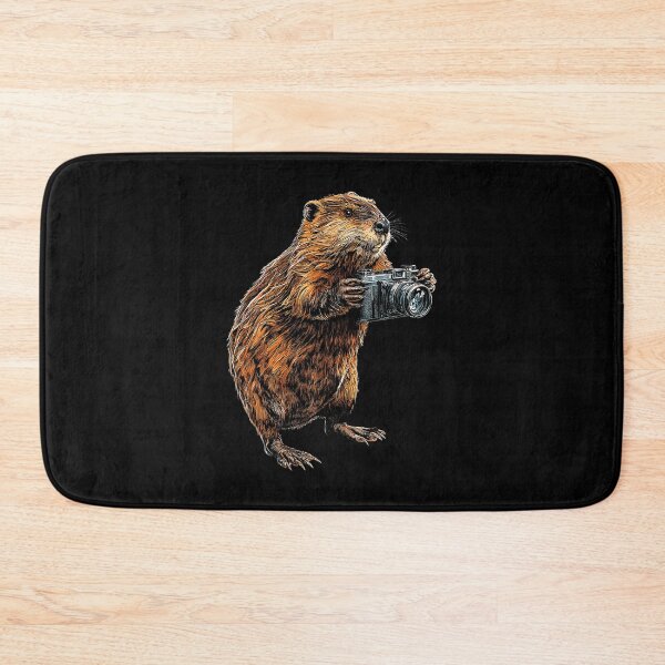 Item preview, Beaver Holds Camera Animal Lover Illustration Motif Beaver designed and sold by kallerqptart.